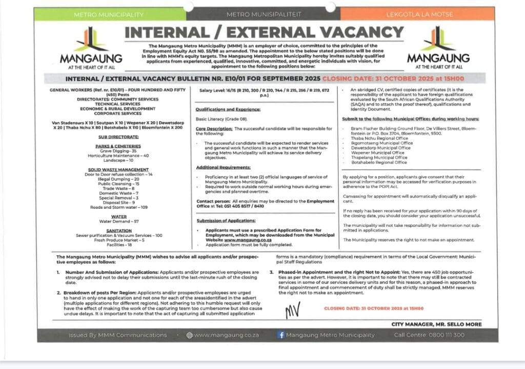Apply for Government General Worker Jobs
