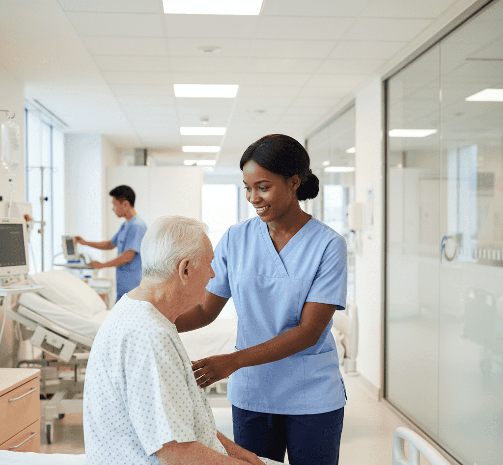 care worker patient support roles South Africa