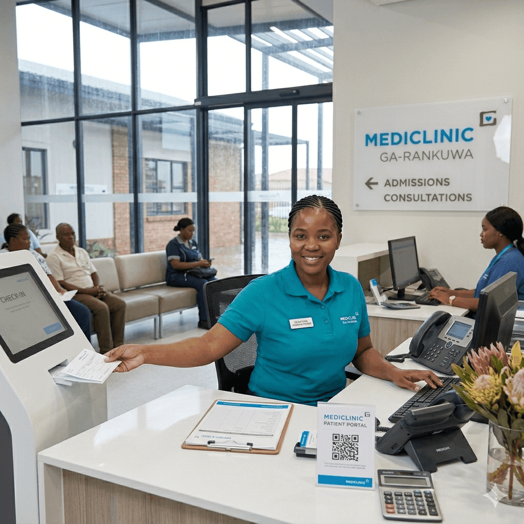 hospital receptionist jobs South Africa 2026
